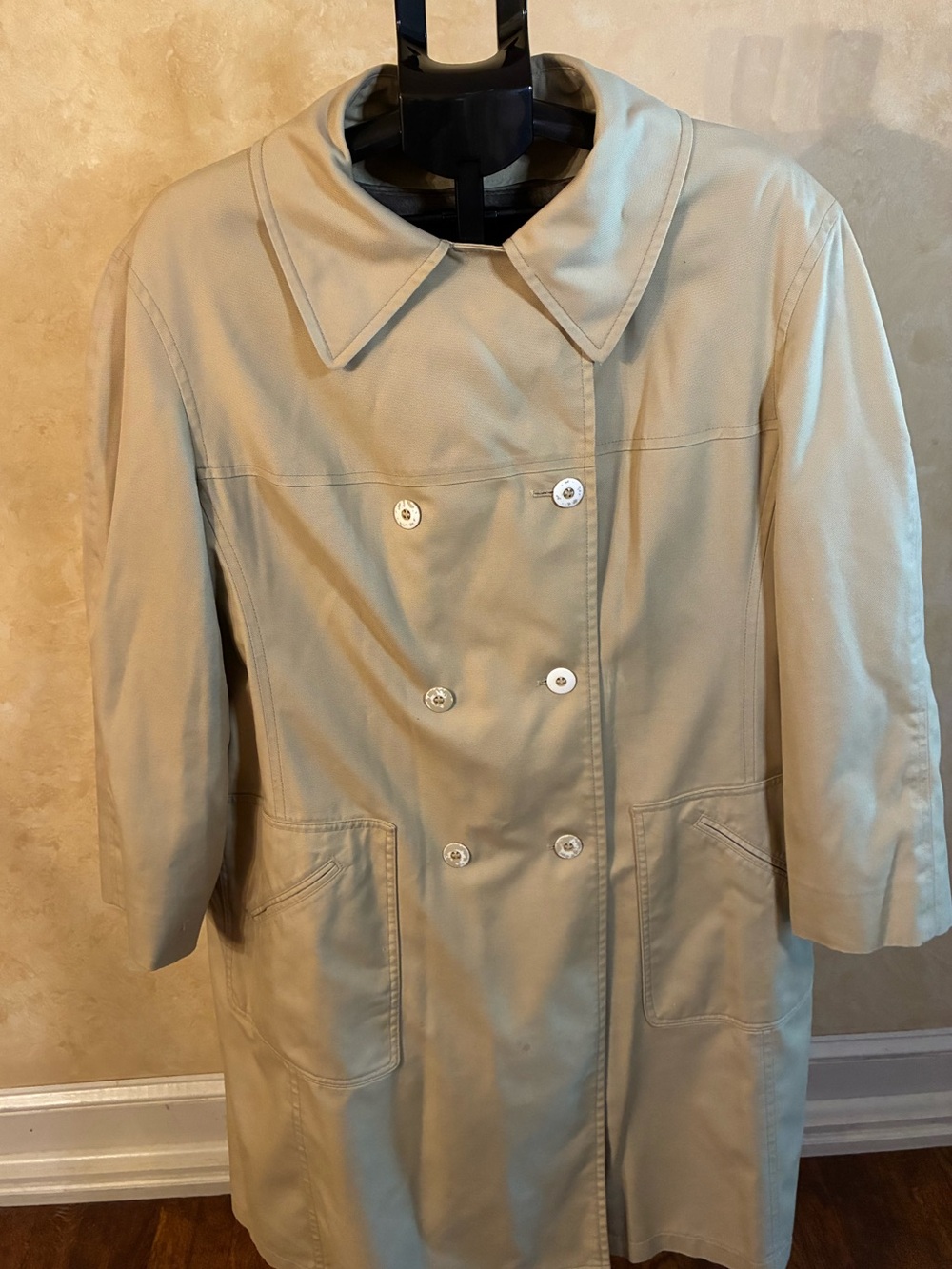 Vintage London Fog Polar Plush Lined Tan Trench Coat